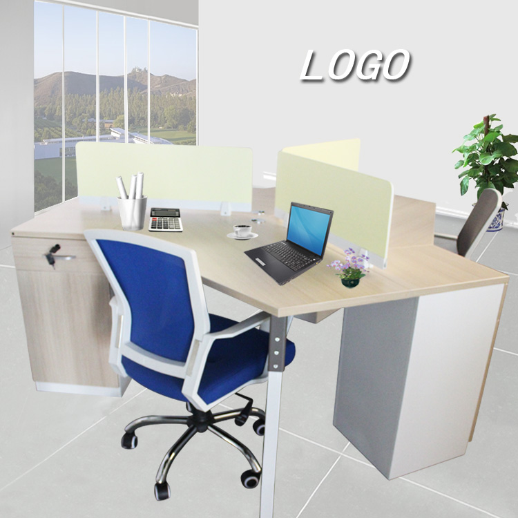 三人位办公屏风桌组合