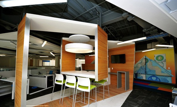 休闲风格的办公桌椅