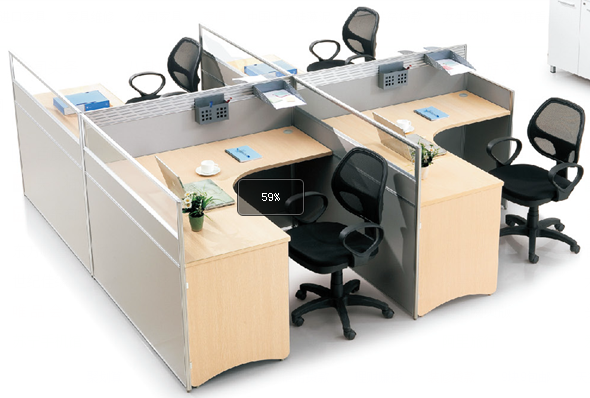 四人位屏风办公桌